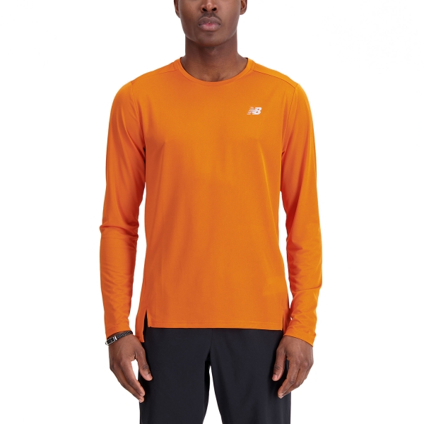 Men's Running Shirt New Balance Accelerate Shirt  Cayenne MT23225CEN