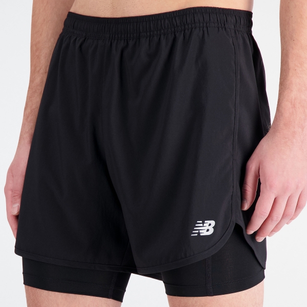 New Balance Accelerate Pacer 2 in 1 5in Shorts - Black