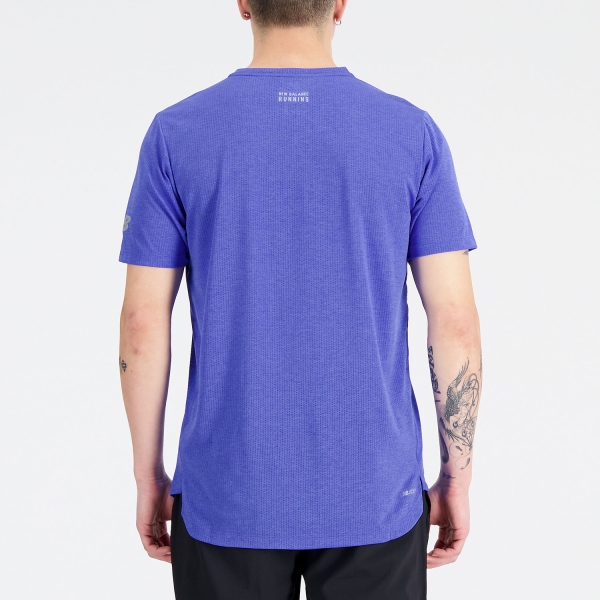 New Balance Graphic Impact Camiseta - Marine Blue Heather