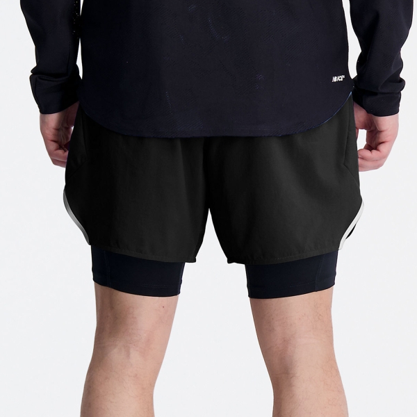 New Balance Q Speed 2 in 1 6in Shorts - Black