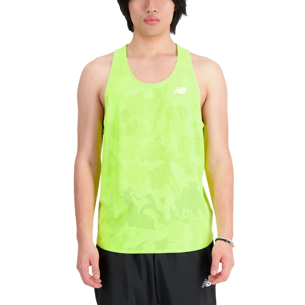 Men's Running Tank New Balance New Balance Q Speed Jacquard Tank  Thirty Watt  Thirty Watt 