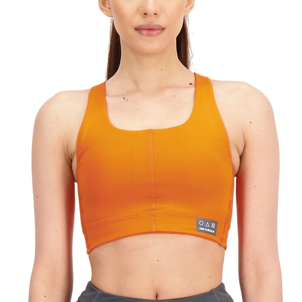 Women's Sports Bra New Balance Impact Run Sports Bra  Cayenne WB33275CEN