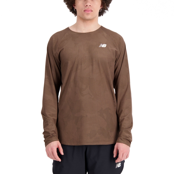 Maglia Running Uomo New Balance Q Speed Jacquard Maglia  Dark Mushroom MT33286DUO