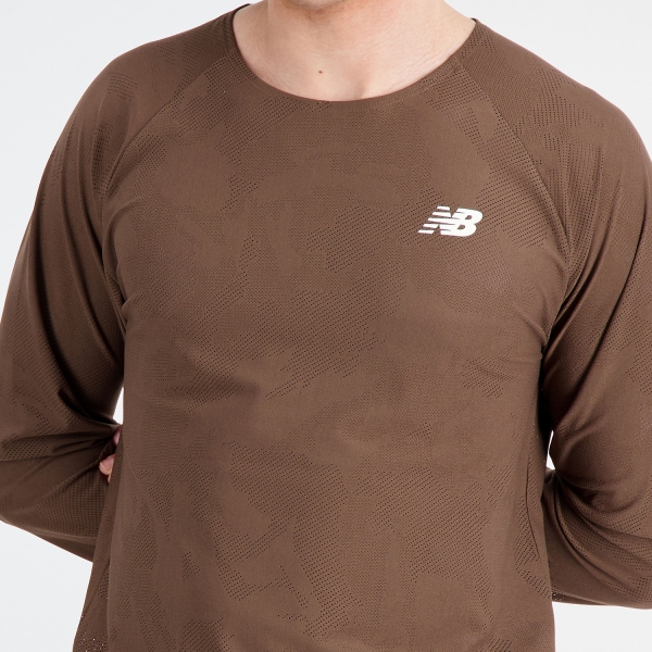 New Balance Q Speed Jacquard Camisa - Dark Mushroom