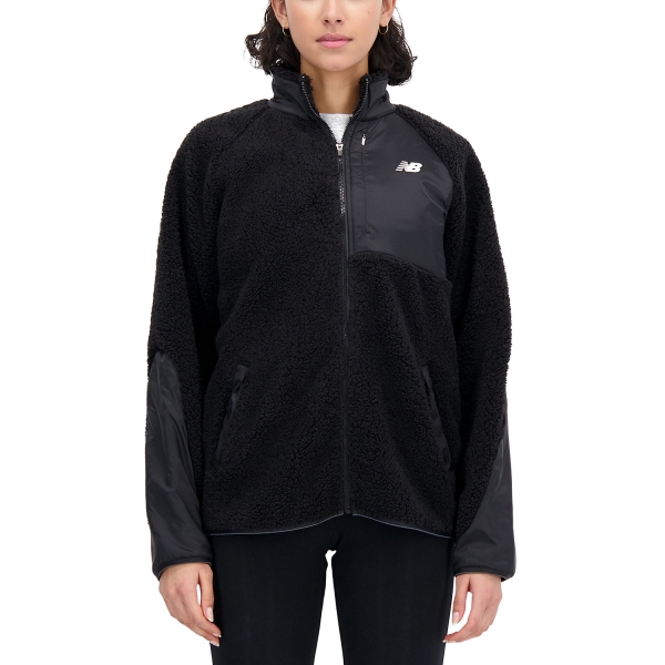 Women's Running Jacket New Balance Q Speed Sherpa Jacket  Black WJ33285BK