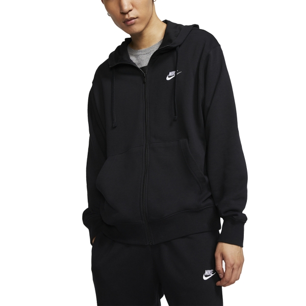 Men's Training Jacket and Hoodie Nike Club Hoodie  Black/White BV2648010