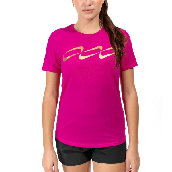 Women's Fitness & Training T-Shirt Nike Nike DriFIT Crew TShirt  Fireberry  Fireberry 