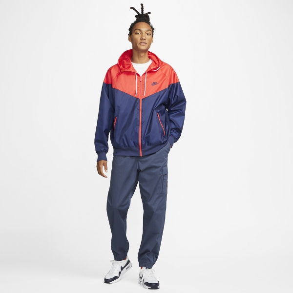 Nike Heritage Essentials Windrunner Chaqueta - Midnight Navy/Light Crimson