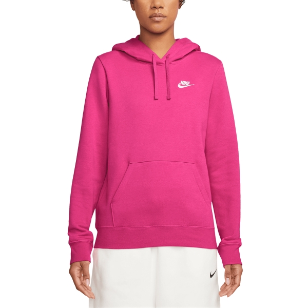 Women's Fitness & Training Shirt and Hoodie Nike Club Hoodie  Fireberry/White DQ5793615