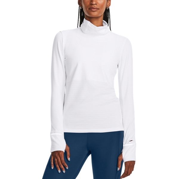 Women's Running Shirt Under Armour Under Armour Qualifier Cold Shirt  White/Reflective  White/Reflective 