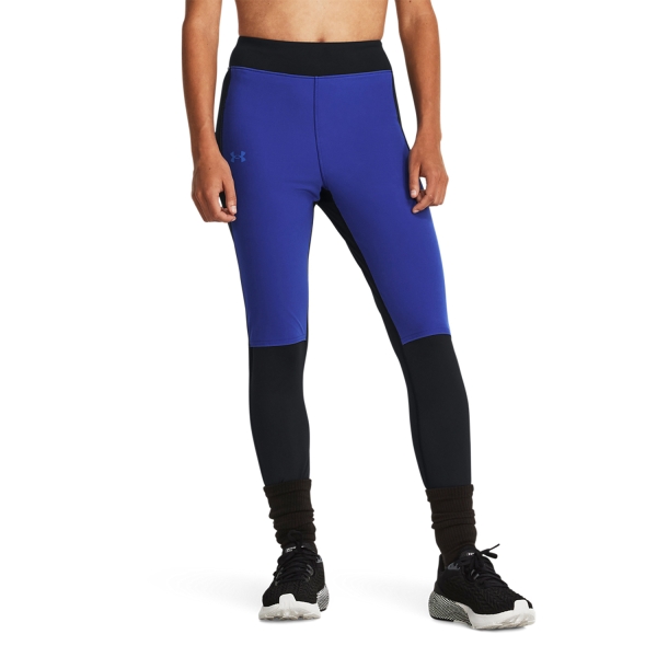 Women's Running Tights Under Armour Qualifier Cold Tights  Black/Team Royal/Reflective 13793420002