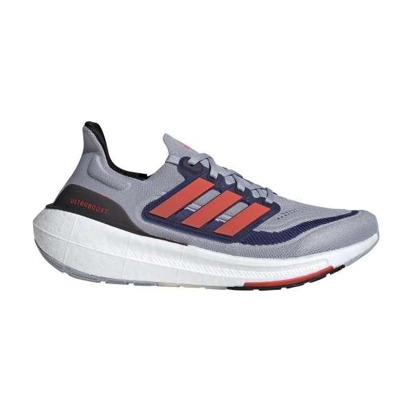 Men's Neutral Running Shoes adidas Ultraboost Light  Halo Silver/Solar Red/Dark Blue IE3332