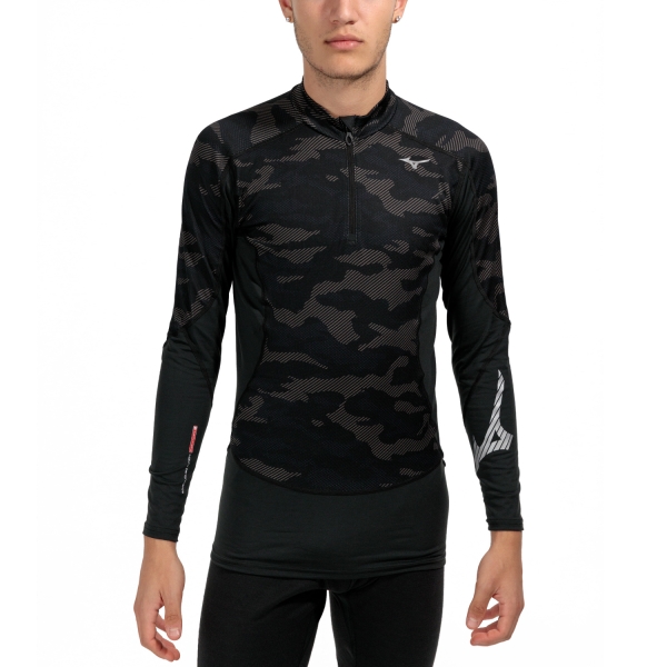 Men's Shirt Underwear Mizuno Virtual G3 Camo Shirt  Black A2GAA50109