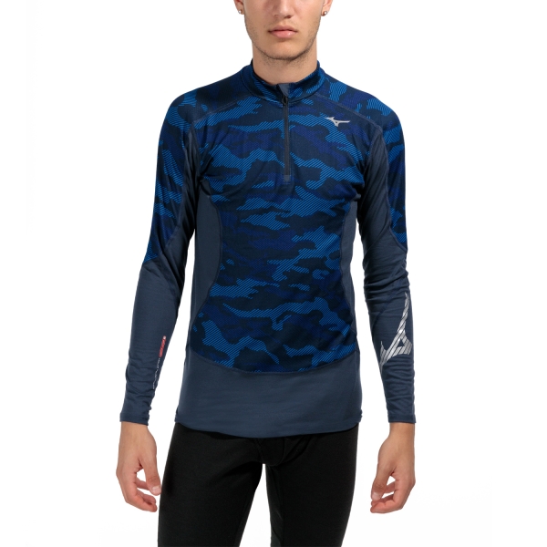 Men's Shirt Underwear Mizuno Virtual G3 Camo Shirt  Surf Blue A2GAA50125