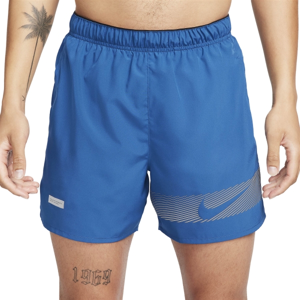 Pantaloncino Running Uomo Nike DriFIT Challenger Flash 5in Pantaloncini  Court Blue/Black/Reflective Silver FN3048476
