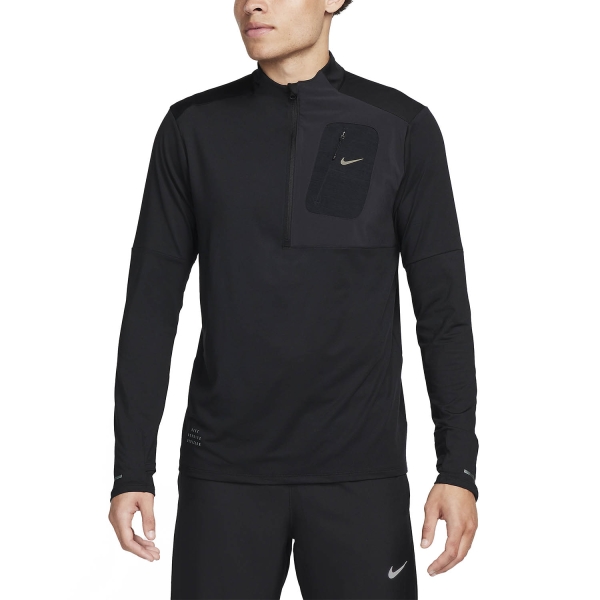 CamisaRunning Hombre Nike DriFIT Element Camisa  Black/Black Reflective FN3387010