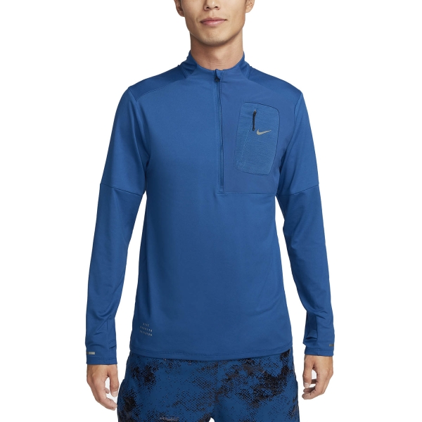 Men's Running Shirt Nike DriFIT Element Shirt  Court Blue/Black/Black Reflective FN3387476