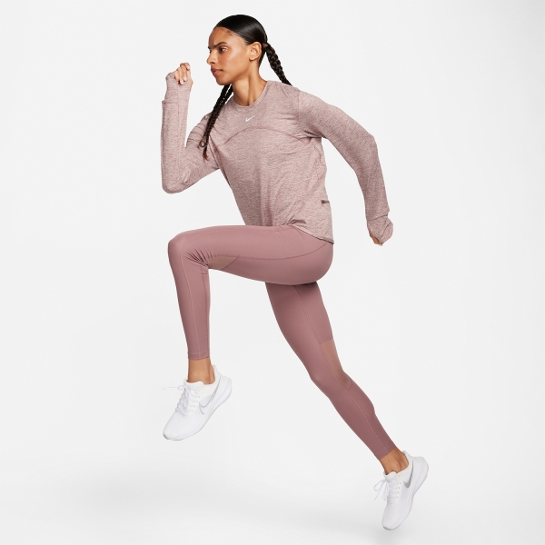 Nike Dri-FIT  Fast Tights - Smokey Mauve/Reflective Silver