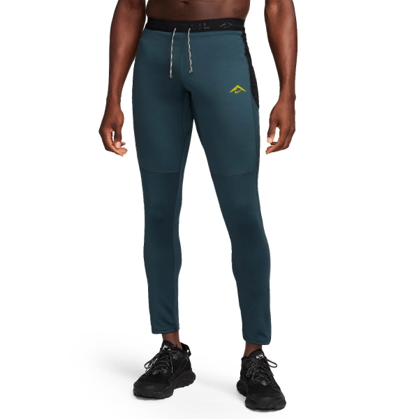Men's Running Tights and Pants Nike Nike Lunar Ray Winter Tights  Deep Jungle/Black/Luminous Green  Deep Jungle/Black/Luminous Green 