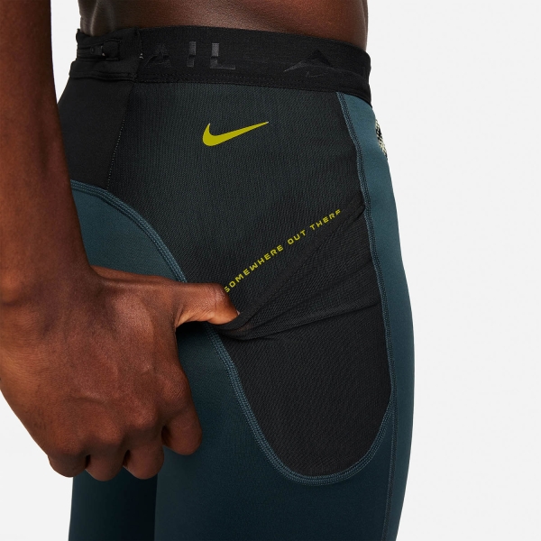 Nike Lunar Ray Winter Tights - Deep Jungle/Black/Luminous Green