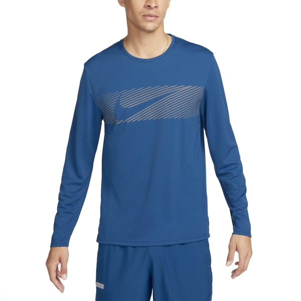 Men's Running Shirt Nike Miler Flash Shirt  Court Blue/Reflective Silver FB8552476