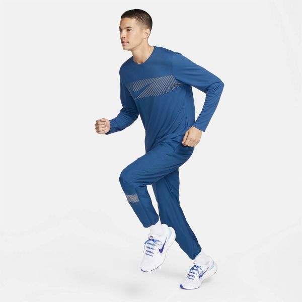 Nike Miler Flash Shirt - Court Blue/Reflective Silver