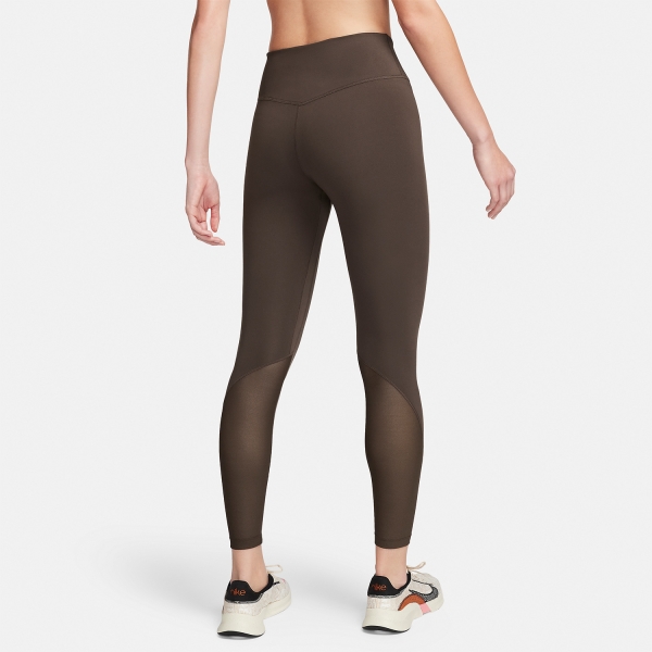 Nike One Mid Rise 7/8 Tights - Baroque Brown/White