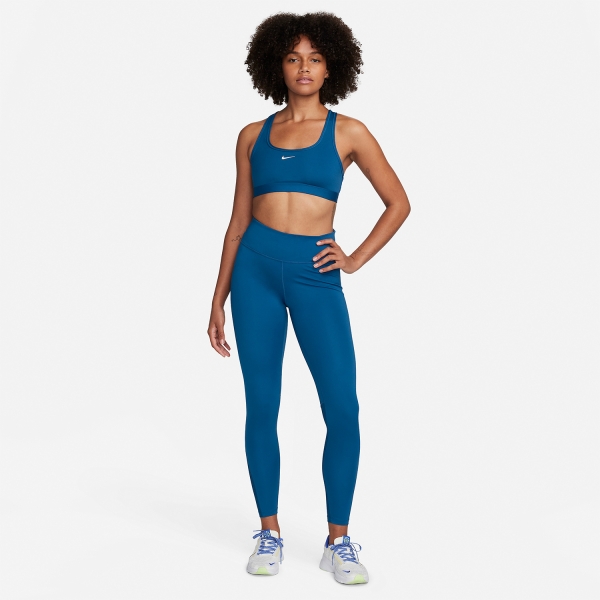 Nike Leggings Pro Dri Fit Crop Mid Rise Printed Azul