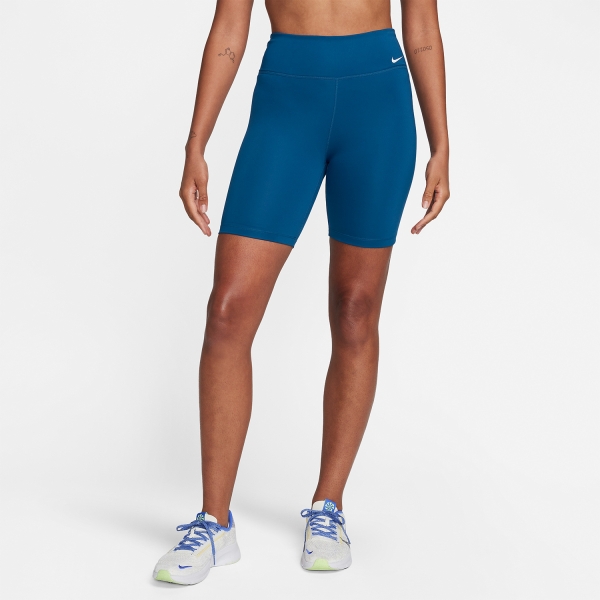 Nike One Mid Rise 7in Shorts - Court Blue/White