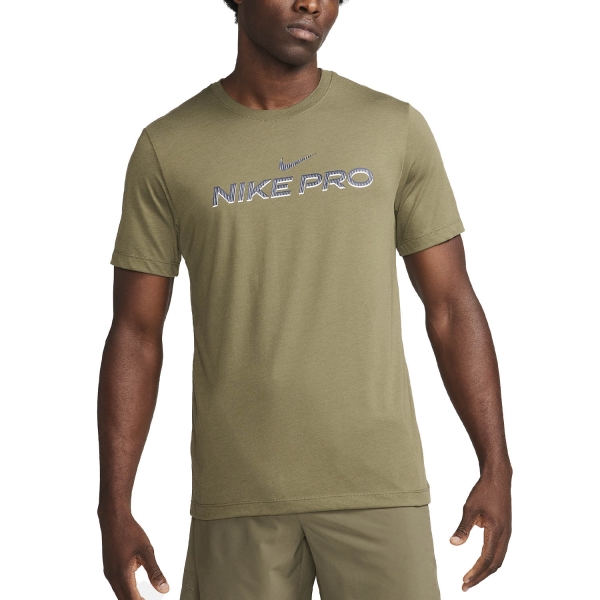 Camisetas Training Hombre Nike Pro Fitness Camiseta  Medium Olive FJ2393222