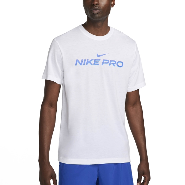 Men's Training T-Shirt Nike Pro Fitness TShirt  White FJ2393100