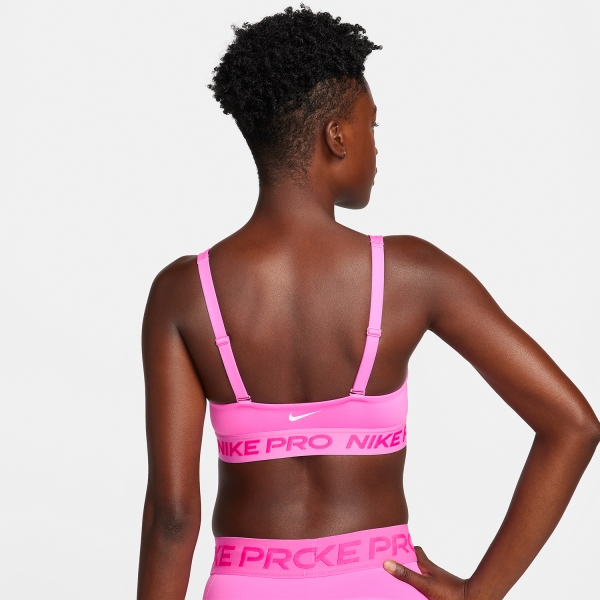 Nike Pro Indy Plunge Sports Bra - Playful Pink/Alchemy Pink/White