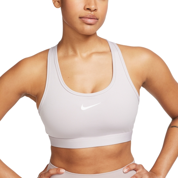 Nike Swoosh Dri FIT Reggiseno Sportivo Donna Platinum Violet