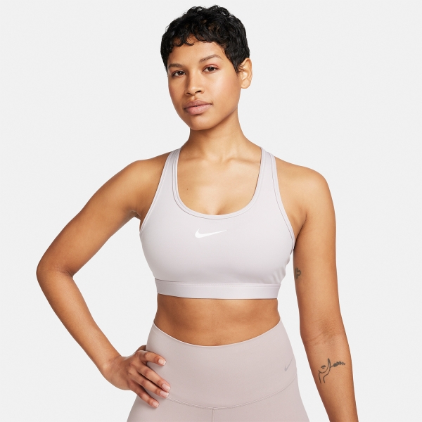 Nike Swoosh Dri-FIT Sports Bra - Platinum Violet/White