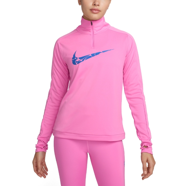 Women's Running Shirt Nike Swoosh Shirt  Playful Pink/Hyper Royal FN2636675