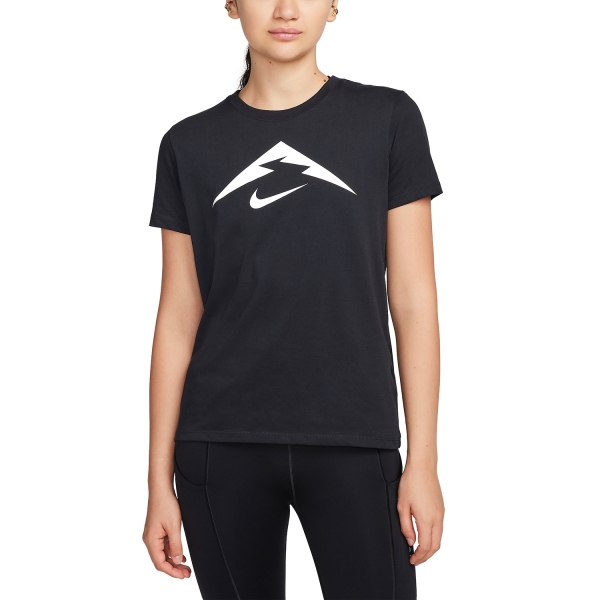 Women's Running T-Shirts Nike Trail TShirt  Black FQ4987010