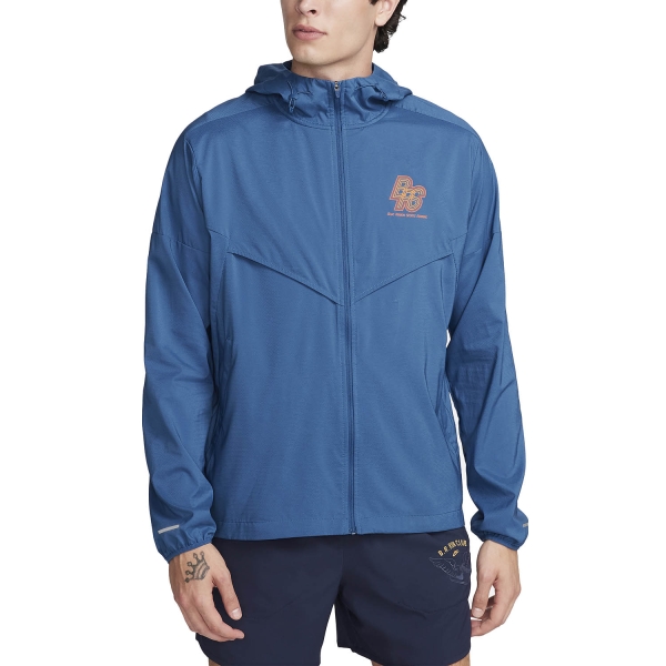 Men's Running Jacket Nike Windrunner Energy Repel BRS Jacket  Court Blue/Safety Orange FN3305476