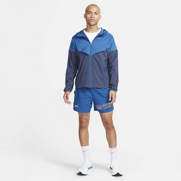 Nike Light Windrunner Giacca - Court Blue/Thunder Blue/Reflective Silver