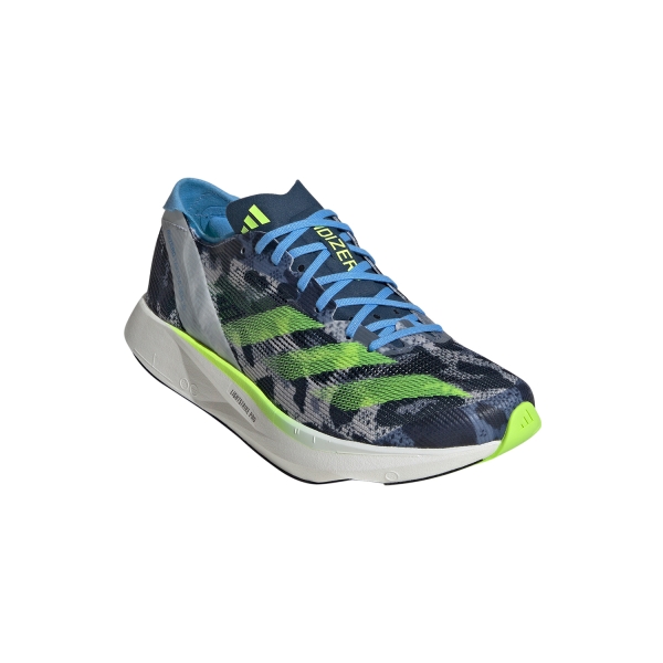 adidas adizero Takumi Sen 10 - Crystal White/Lucid Lemon/Blue Burst