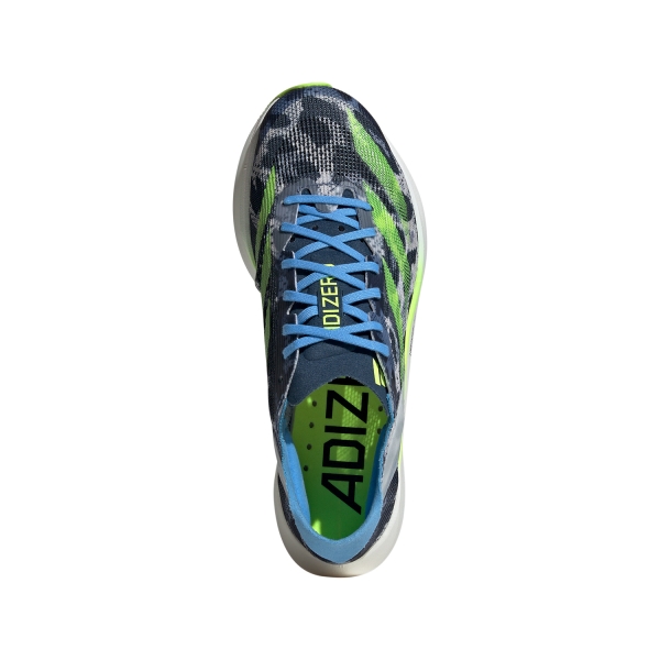adidas adizero Takumi Sen 10 - Crystal White/Lucid Lemon/Blue Burst