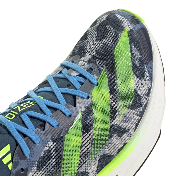 adidas adizero Takumi Sen 10 - Crystal White/Lucid Lemon/Blue Burst