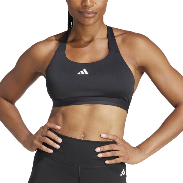 Women's Sports Bra adidas Engineered 3Bar Sports Bra  Black IQ3382