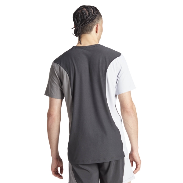 adidas Own The Run Print T-Shirt - Black/Halsil/Grey Five