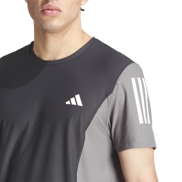 adidas Own The Run Print Camiseta - Black/Halsil/Grey Five