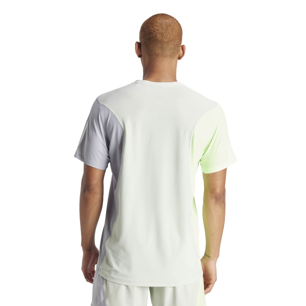 adidas Own The Run Print T-Shirt - Linen Green/Green Spark/Halo Silver