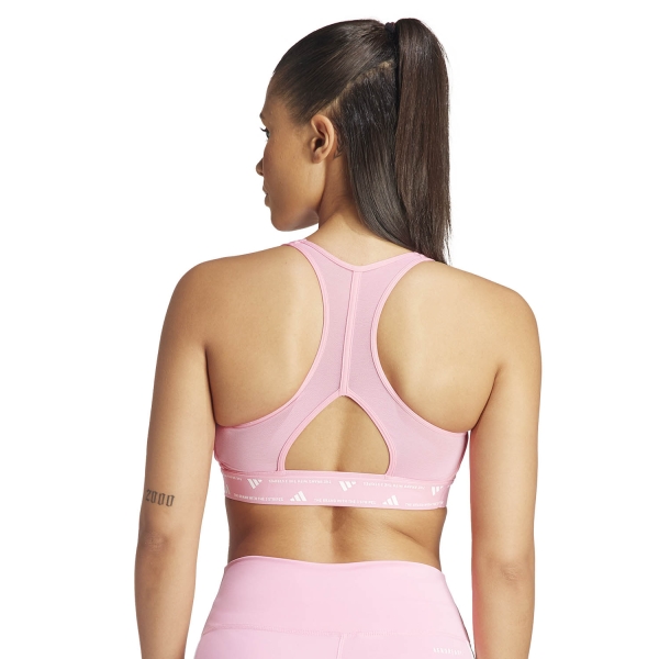 adidas Power 3S Sports Bra - Bliss Pink/White