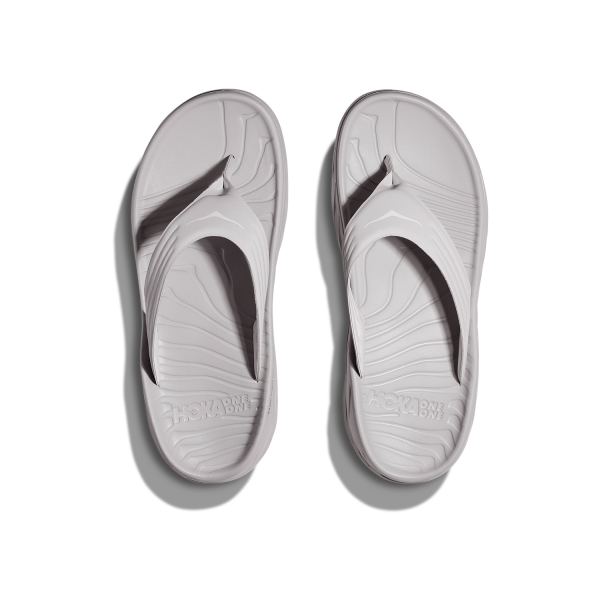 Hoka Ora Recovery Flip Men s Recovery Slippers Lunar Rock White