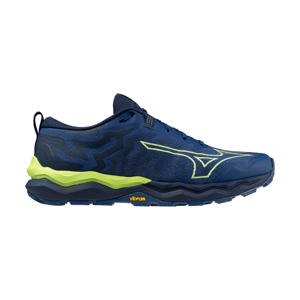 Men's Trail Running Shoes Mizuno Wave Daichi 8  Navy Peon/Sharp Green/Dress Blues J1GJ247102