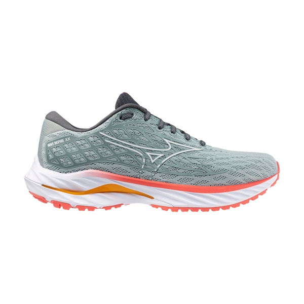 Woman's Structured Running Shoes Mizuno Wave Inspire 20  Gray Mist/White/Dubarry J1GD244421