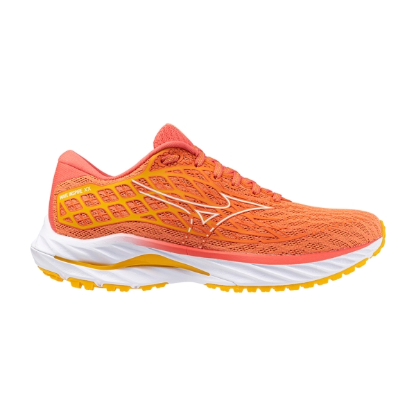 Woman's Structured Running Shoes Mizuno Wave Inspire 20  Nasturtium/White/Citrus J1GD244429